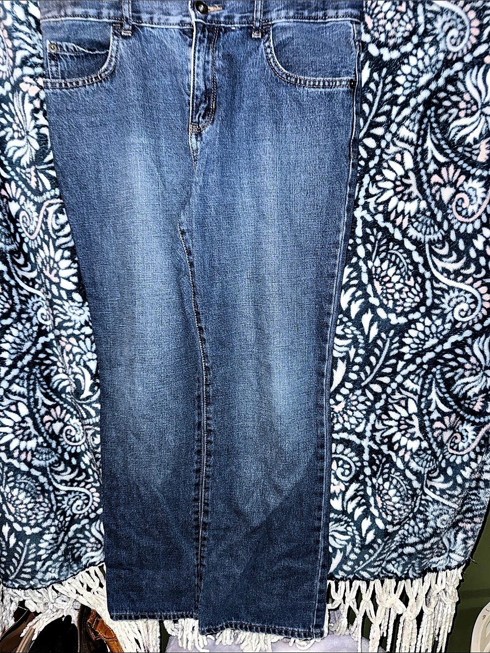 7 For All Mankind Bootcut Jeans Blue Waist 12